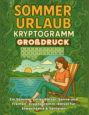 Sommer Urlaub
Kryptogramm-Rätsel
Rätselbuch
GROßDRUCK